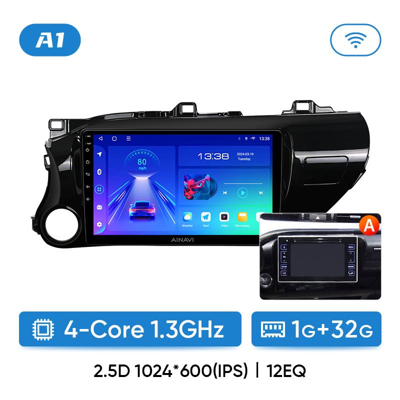 

Автомобильное радио Ainavi для Toyota Hilux LHD 2015 2016 2017 2018 2020 2021 2025 Беспроводной Carplay Android Auto Мультимедийный плеер Стерео