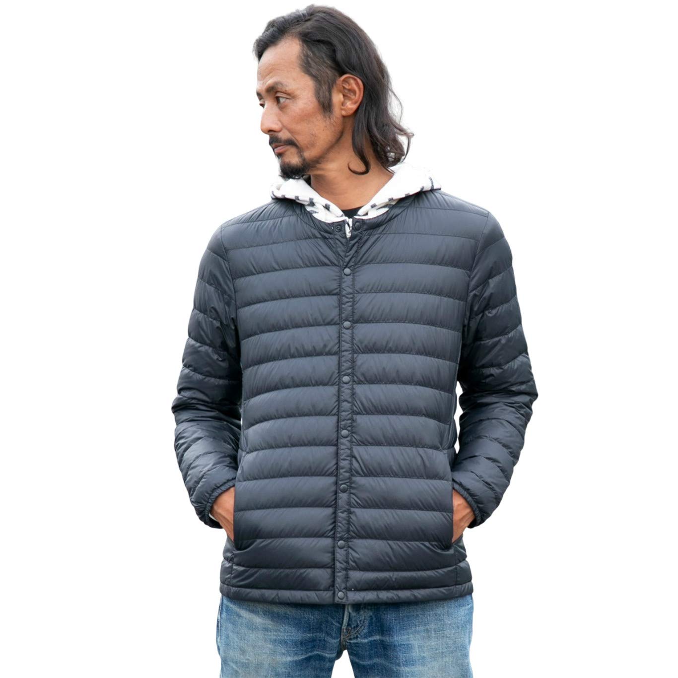 

Down Ultra Ultra Light Cold Mountain Outerwear [wangyi gensen] Мужская куртка, легкая, пальто, защита, ветрозащитная, теплая, для поездок на работу, повседневная, для скалолазания, чёрный