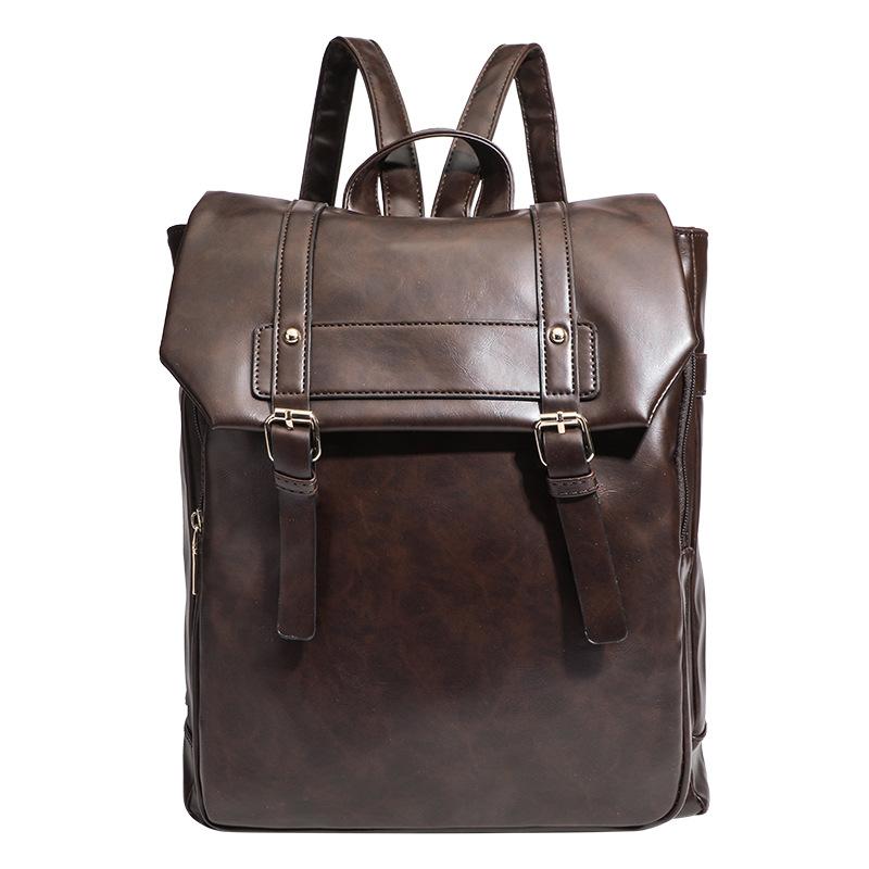 JK Uniform Backpack College Wind Backpack Vintage Soft Leather Women's Bag Casual School Bag