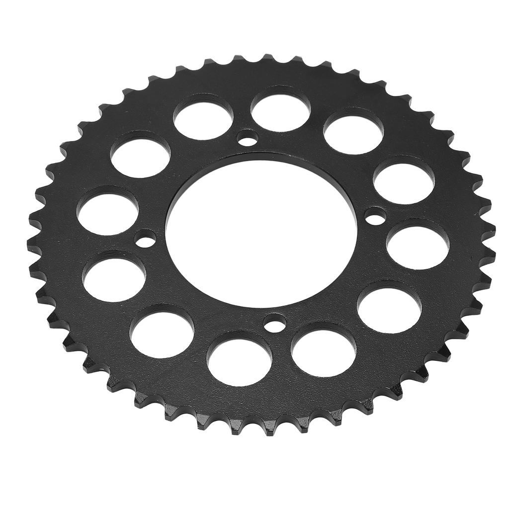 420 45T Motorcycle Rear Sprocket Steel Black 12 Round Holes Chain Sprocket Cog for Karts ATV