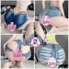 Linlin Ting Women's Low Waist Open Crotch Ripped Denim Lingerie Shorts - Sexy Nightclub Temptation Wear