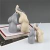 2 Pcs Couple Long-nosed Elephant Silicone Candle Mold Animal Plaster Crystal Epoxy Resin Decorative Ornaments Tools