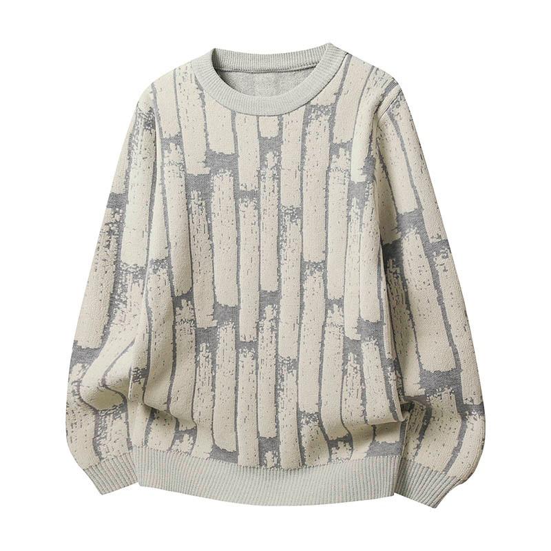 Autumn and Winter Round Neck Pullover Sweater for Men Versatile Casual  Bottoming Shirt Sweatshirt Top