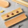 Melamine Tableware Long Sushi Plate Imitation Wood Grain Dinner Plate  Pot Serving Plates Snack Tray Dim Sum Plates Dish