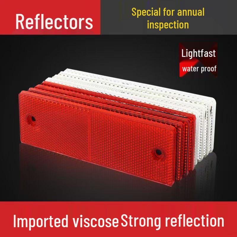 

Red & White Reflective Vehicle Inspection Sign – Nighttime Safety Warning Panel 2 Sheets