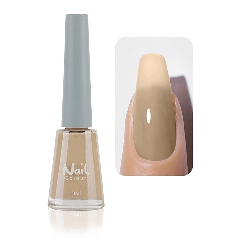 Oil-based Nail Polish Non-peeling Non-bake Fast-drying Lasting Nude Color Transparent Nail Salon Full Set of Nail Polish