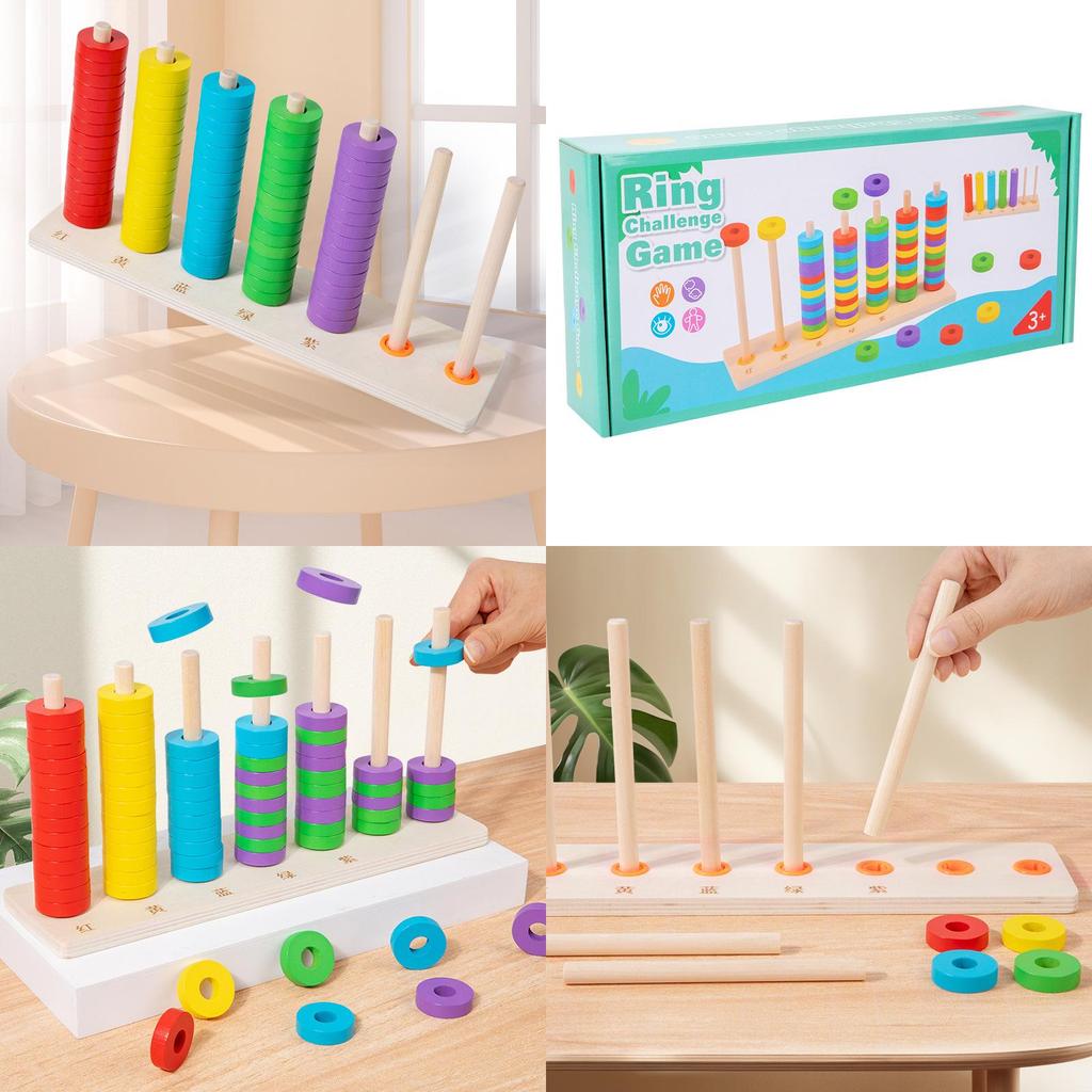 Wooden Childrens Counting Frame Educational Toy For Early Learning And Montessori Activities