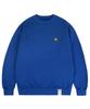 GRAVER [Unisex] Yellow Odd Flower Embroidered Sweatshirt_Cobalt Blue