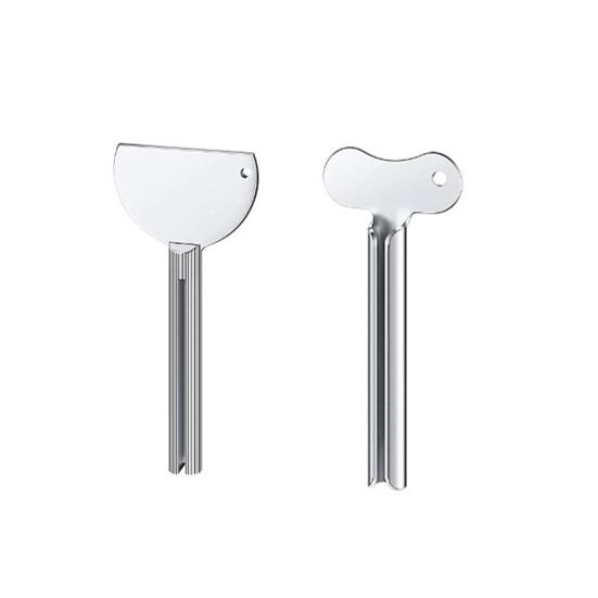 2Pcs Stainless Steel Toothpaste Squeezer Metal Paint Cream Cosmetic Tube Squeezer Key Roller