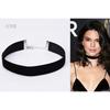 Women S Minimalist Vintage Black Velvet Choker Necklace Geometric Collarbone Chain