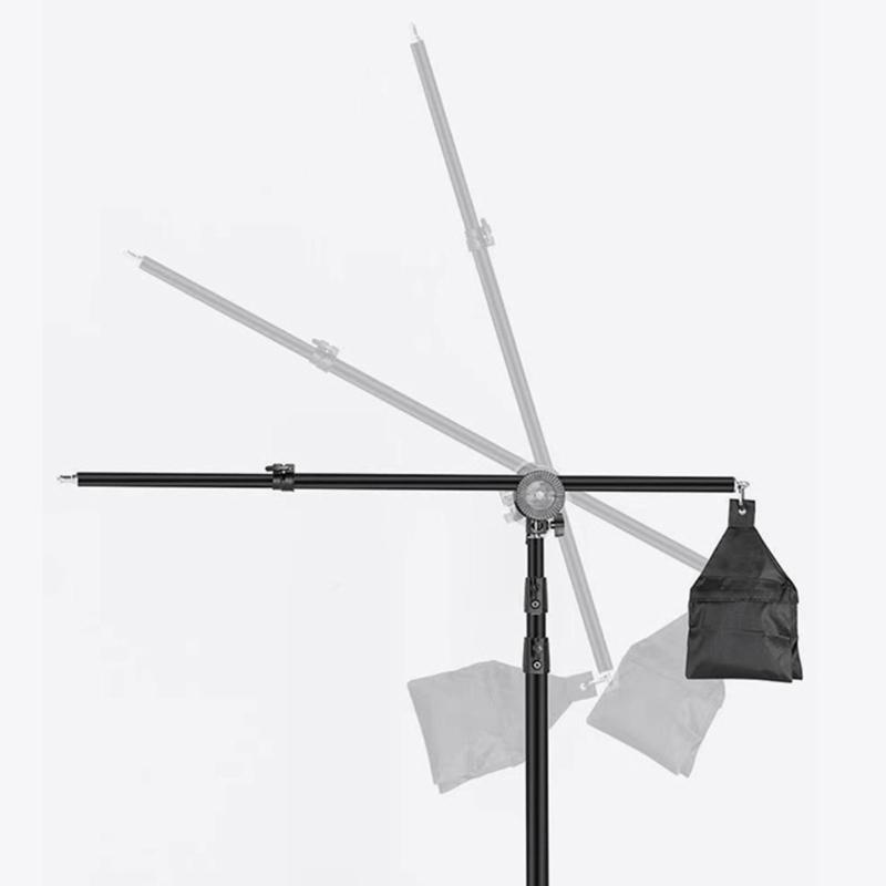 Verstellbares Fotografie Galgenarm-Kit 76 135cm mit Sandsack und Universalklemme für Studiobeleuchtung