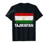 ZX More Design Retro Vintage Tajikistan Flag Tajikistani Roots TShirt For Men Women T Shirt Tops Cotton Tees