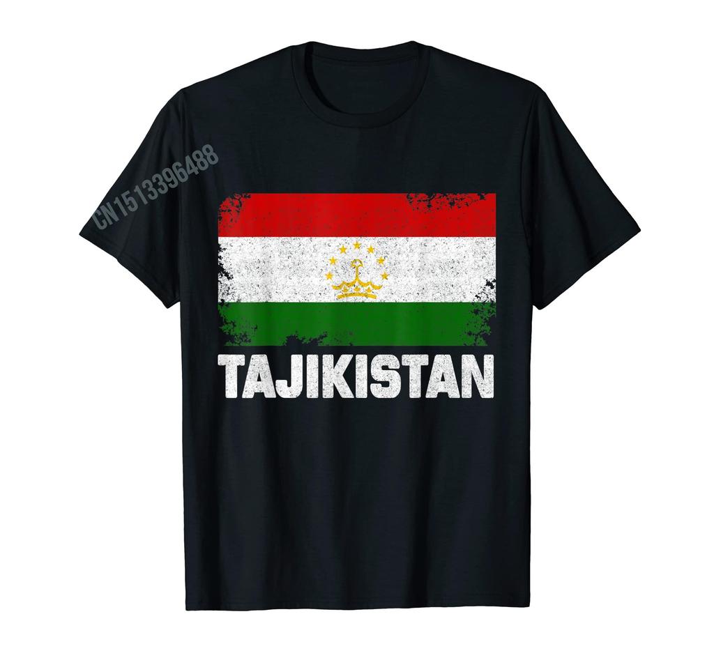 ZX More Design Retro Vintage Tajikistan Flag Tajikistani Roots TShirt For Men Women T Shirt Tops Cotton Tees