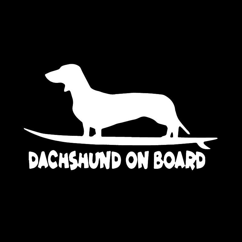 LYKX Funny Dachshund On Board Dog Decor Car Sticker Automobiles Motorcycles Exterior Accessories Vinyl Decals
