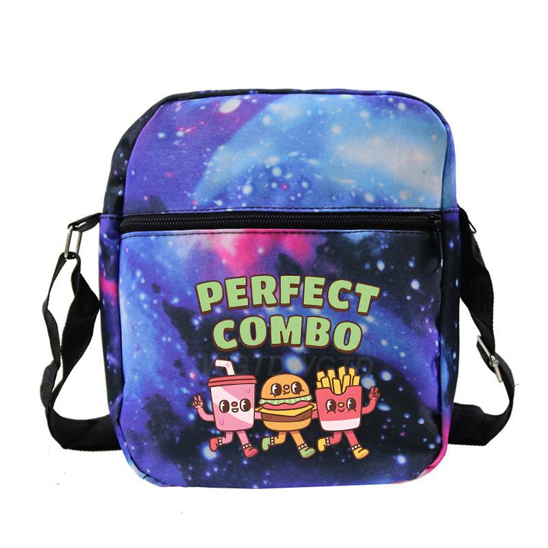 New student fashion shoulder bag personalized printing children's portable multifunctional messenger bag