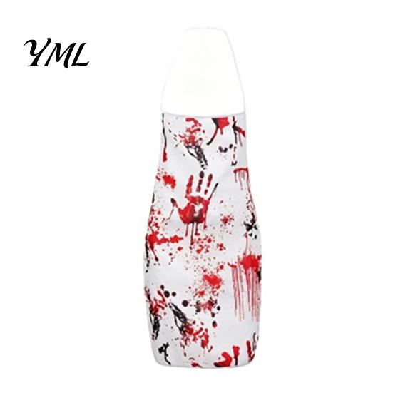 Scary Halloween Costume for Women Blood Print Women, Apron, Hooded Detailed Palm Outfit Cloak, Stockings Outfits Cosplay Parties, Haunted House Events