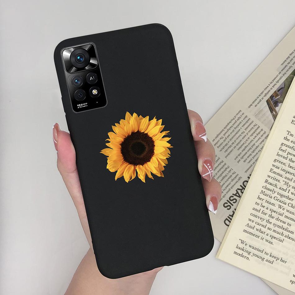 For Xiaomi Redmi Note 11 Pro 4G 5G Phone Case Cute Diasy Pattern Soft Silicone TPU Back Cover Funda For Redmi Note11 11Pro Coque