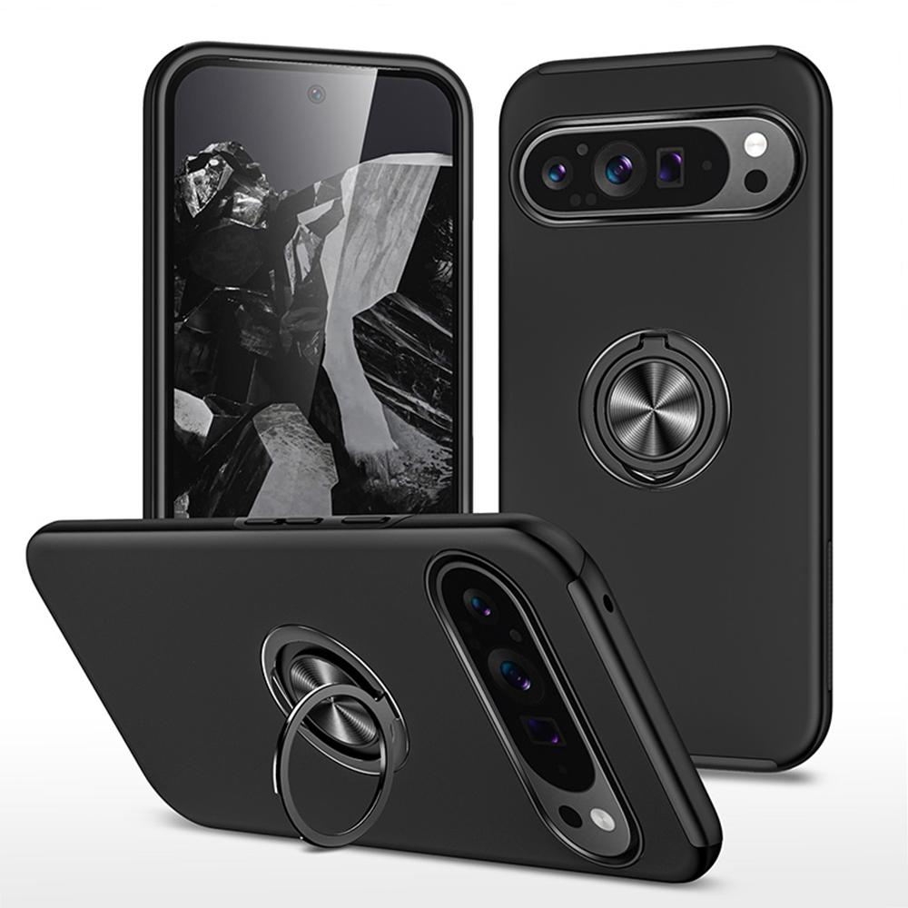 For Google Pixel 10 Pro/Pixel 10 Case PC+TPU Phone Cover with Rotatable Ring Holder
