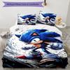 3pcs Sonic Bedding Set Duvet Cover Closure Includes 1 Duvet Cover & 2 Pillowcases, Soft and Comfortable for All Seasons.