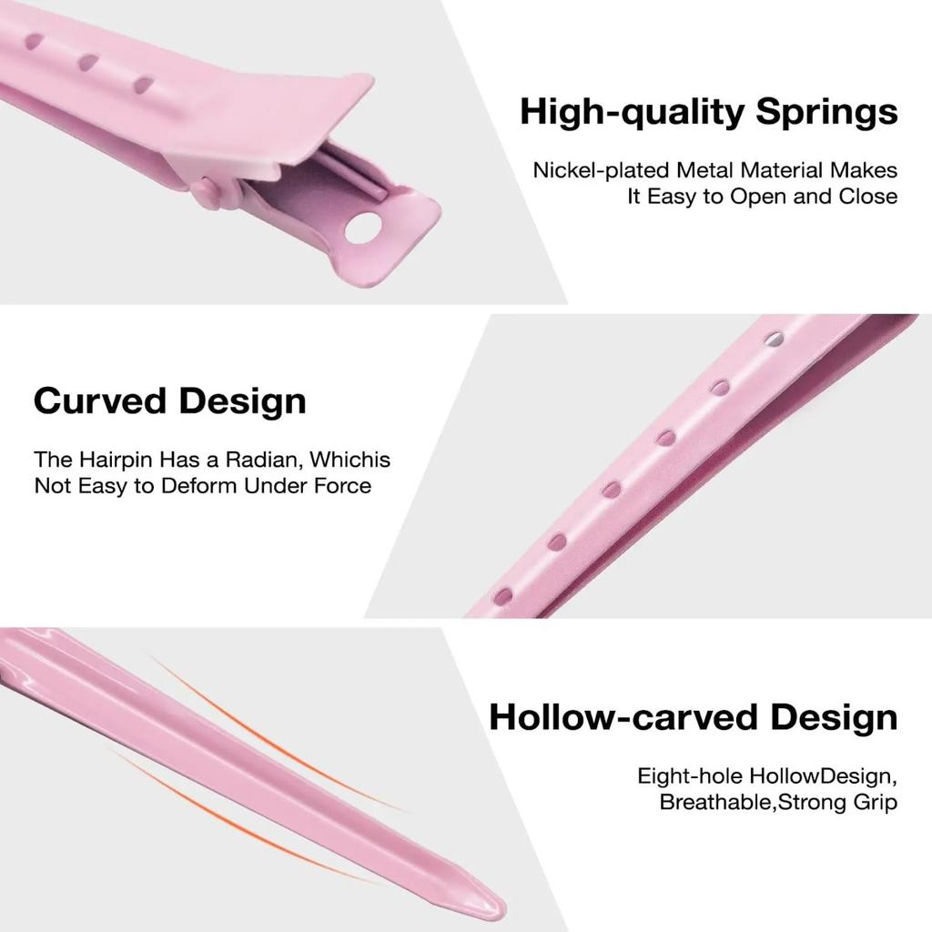 10pcs/lot Metal Duckbill Clip Curly Hairpin Barrettes Hair Styling Clips Clamps Haircut Hairclip Tools Fluffy Hair Root Barrette