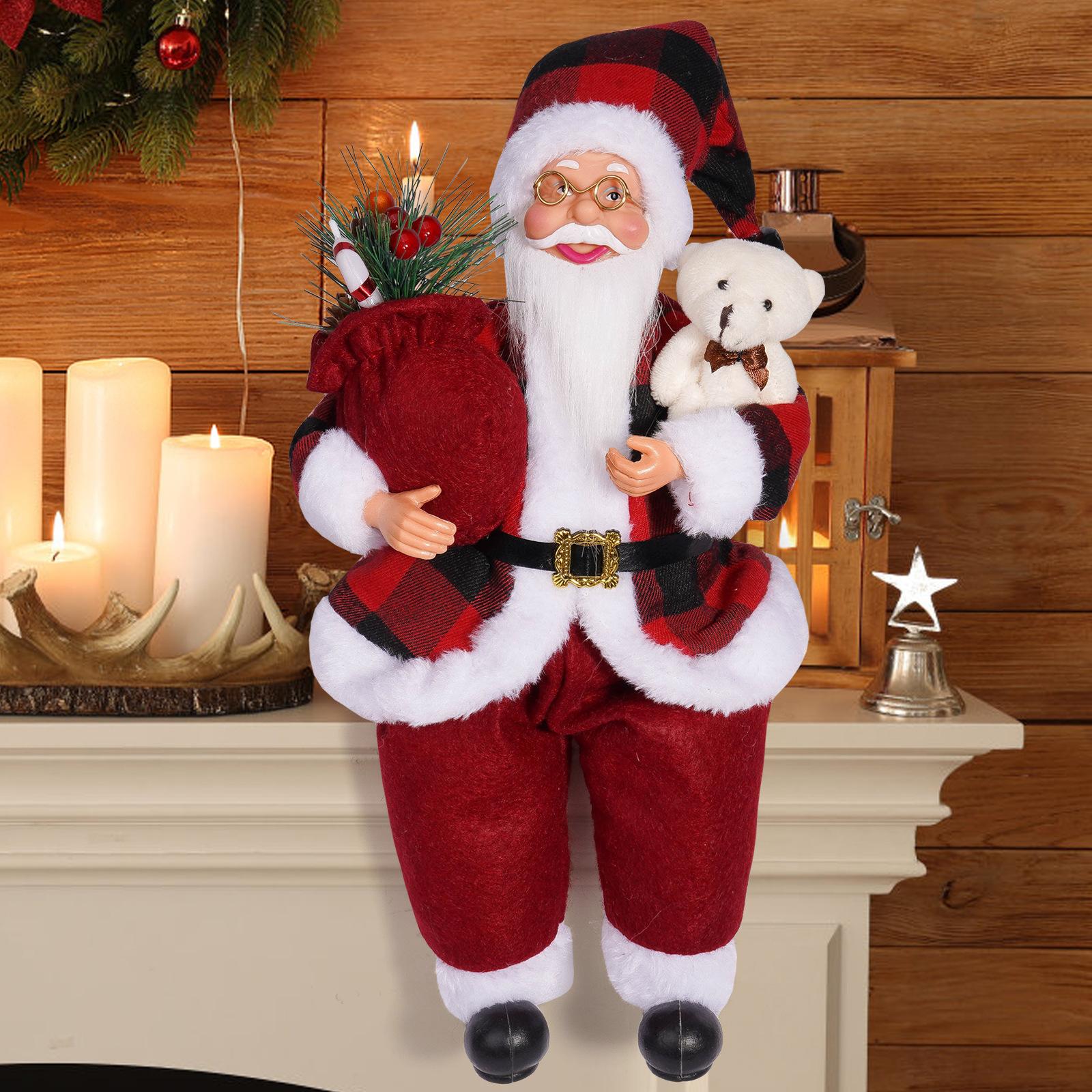 

Рождество 12 дюймов Санта-Клаус кукла сидящая Санта-Клаус кукла украшения для окон подарки