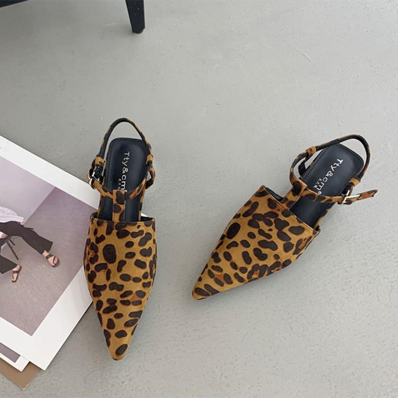 Fashion Bailamos Brand Women Sandals Fashion Ankle Starp Pointed Toe Women Slingback Shoes Thin Low Heel Outdoor Dress Shoes Mujer