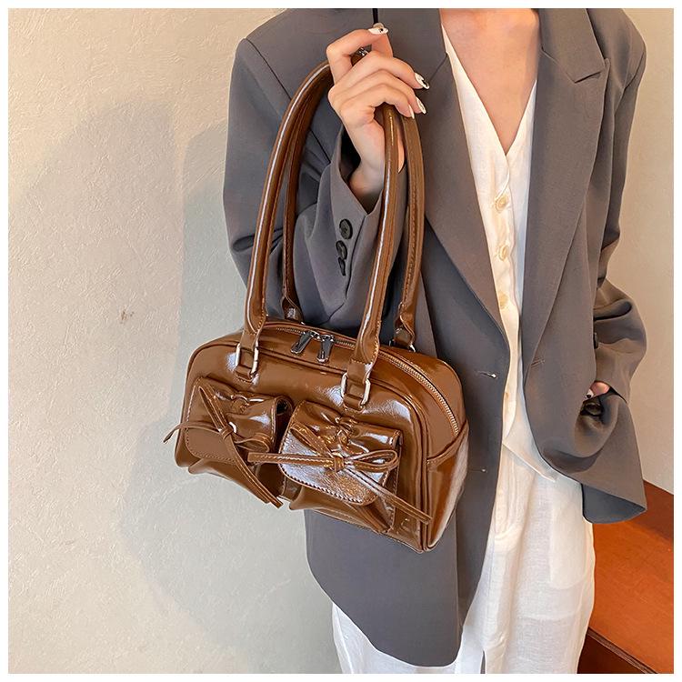 Niche High-End Ballet Bow Autumn Shoulder Bag: Exquisite Fashion Crossbody for Women