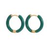 Fashion Fine Jewelry Earrings 2023 Women Simple Small 12mm Huggie Cartilage 18K Gold Plated Stainless Steel Enamel Hoop Earrings