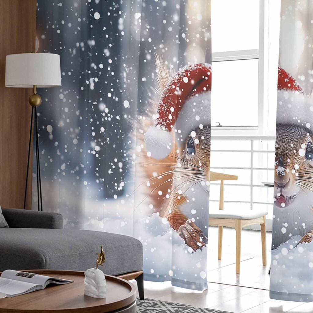 Weihnachten und Winter Schneeflocken Vorhänge für Wohnzimmer Schlafzimmer Home Dekoration Fenster Voile Tüll Vorhang Vorhänge