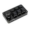 6 Key One Handed Mechanical Keyboard with Knob Wired Plug and Play Programmable Keyboard for Gaming Office Black