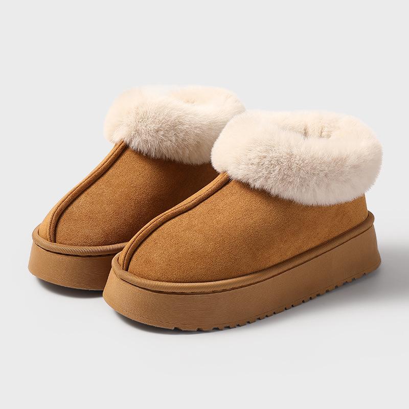 Winter Cotton Slippers, Winter Home and Household Woolen Slippers, Women's Non Slip Cotton Slippers, Plush Cotton Shoes, Home Slippers, Woolen Shoes