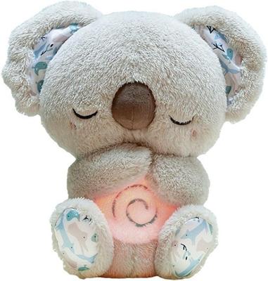 Anxiet Y Relief Plush Breathing Animal, Sleeping Koala Plush Breathing with Musical Lights & Rhythmic Breathing Motion
