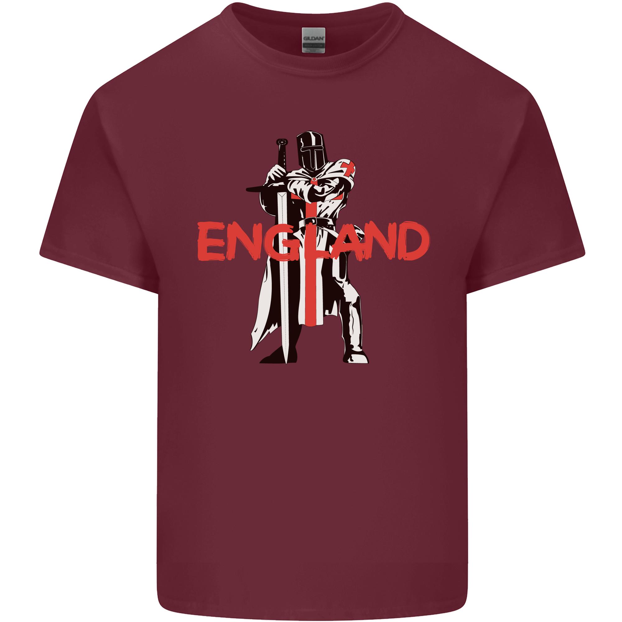 England St Georges Day Knights Templar Flag Unisexs Light Cotton TShirt S
