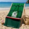 Mexico Football Crest Beach Towel, Quick-drying, Easy to Care for, Suitable for Both Fitness and Beach Vacations,Sports Essential