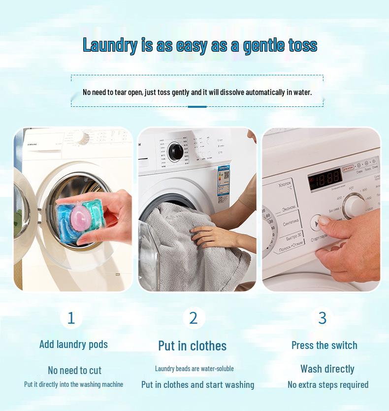 Scented 3-in-1 Laundry Pods: Stain Remover, Mite Remover, and Softener with Scent Booster - Full Box Gift Set.