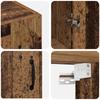 Wall Cabinet Reclaimed Wood Look 69.5 X 34 X 90 Cm Engineered Wood