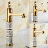 European Style Faucet Gold Personality Simple Nordic Art Health Fashion High-end Elevated Basin Bathroom Hot and Cold