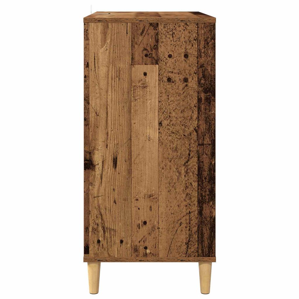 Turntable Stand Reclaimed Wood 71 X 39.5 X 83 Cm Engineered Wood