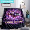 Custom Name Blanket Ravens Team Spirit Blanket Bedding Blanket for Travel, Camping, Living Rooms, Offices, Sofas, Fan Christmas Gift