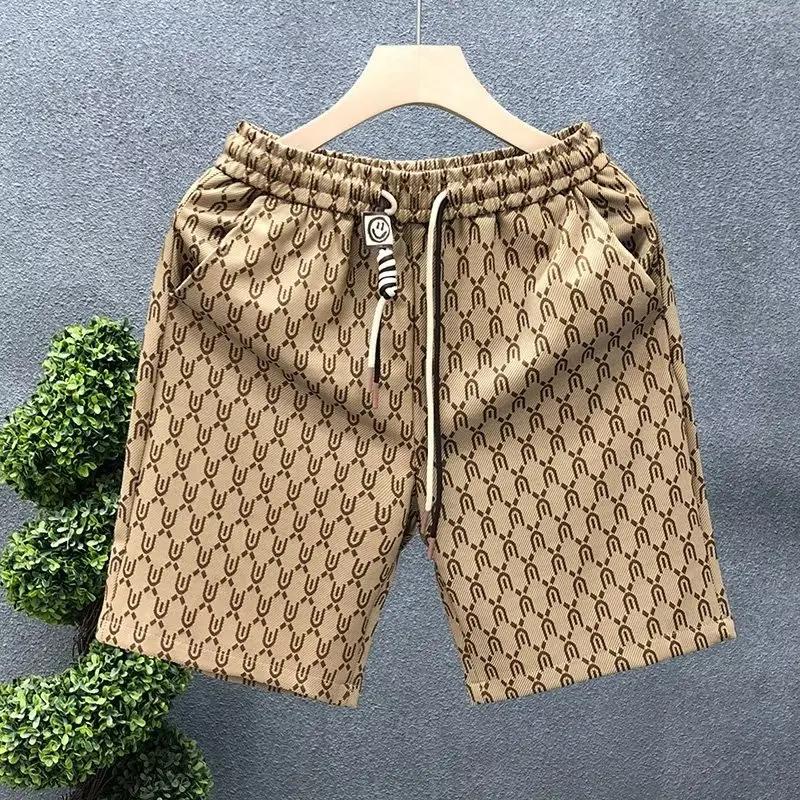 Men s Summer Sports Shorts, Fashion Green Capris, Harajuku High Street Men s Clothing, Street Trend Clothingbvv S