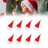 30Pcs Mini Santa Hats Christmas Miniature Ornaments for DIY Crafts Holiday Knife Fork Tableware Wine Bottle Decoration