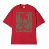 Respect The Locals Big Foot Sasquatch Yeti Walking in The Forest Vintage T Shirt Men Women Casual Funny Y2k Meme Graphic Tshirt