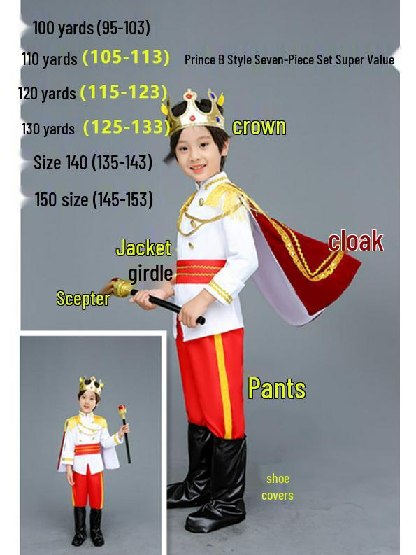 

Детский костюм короля: Хэллоуин, Маскарад, Костюм для косплея Белоснежки 110 cm