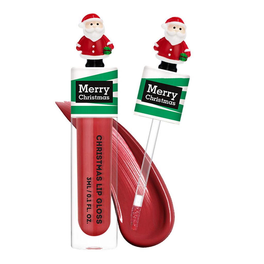 Single Piece Christmas Lipstick Set Liquid Lip Gloss for Women Girls Holiday Party Makeup Gifts Stocking Stuffers Small Present