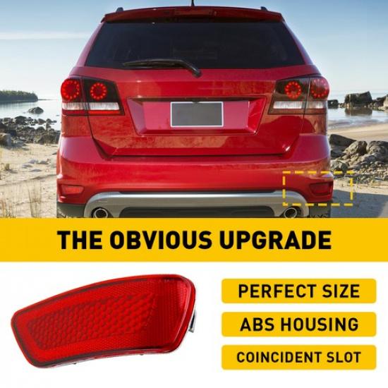 2Set Rear Reflector Passenger Light Bumper RH Fit for Side Jeep Compass Journey