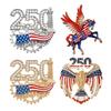 Women Brooch Golden 3D Number 250 Rhinestones Mechanical Gear Base Metallic Design Brooch Pin Sparkling Number Badge
