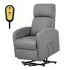 Power Lift Recliner Chair, Electric Lift Chair for Elderly, Infinite Position Adjustment, Linen Fabric, High-Resilience Foam, with Side Pockets,