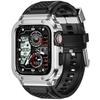 Boîtier en Acier Inoxydable pour Apple Watch 38/40/41 42/44 45 46 49mm Iwatch 6/7/8/10 Bracelet Sport Silicone Kit de Modification