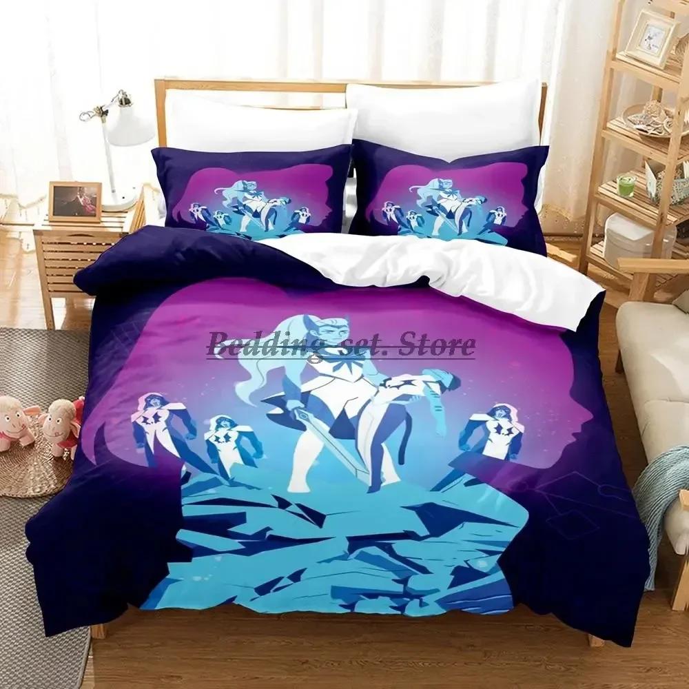 New She Ra And The Princesses Of Power Bedding Set Single Twin Full Queen King Size Bed Set Bedroom Duvetcover Sets Anime