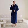 Thick Flannel Unisex Bathrobe - Plus Size, Couple's Long Nightgown Pajamas
